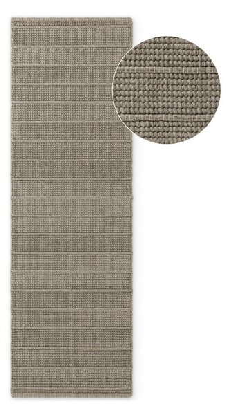 Sivý ručne tkaný vlnený behúň 80x250 cm Camden Parker – Ted Baker