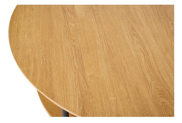 Okrúhly konferenčný stolík v dekore duba v prírodnej farbe ø 80 cm Pensacola – Unique Furniture