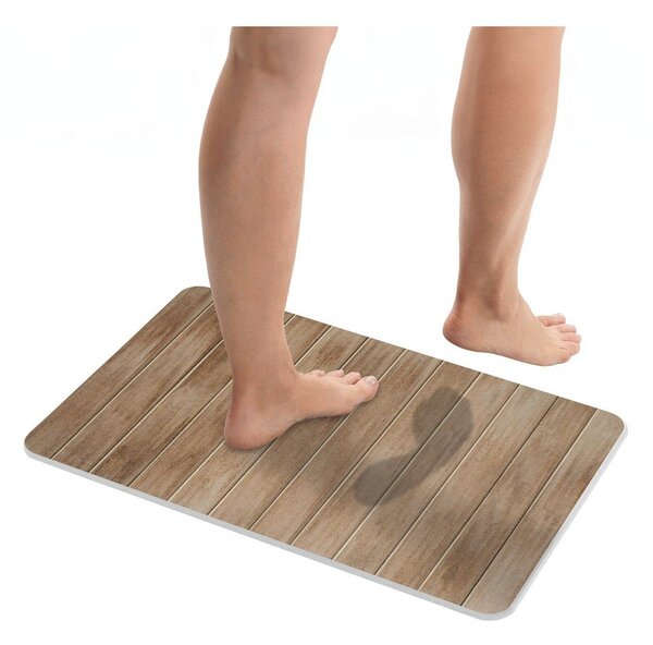 Kúpeľňová predložka z kremeliny v tmavo prírodnej farbe 39x60 cm Argiri – Wenko