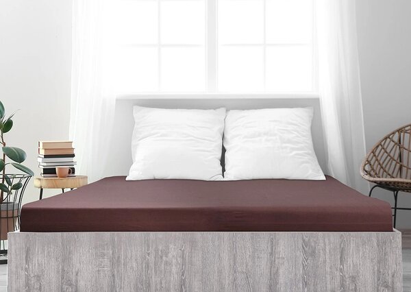 Jersey plachta z mako bavlny LUXORA 90x200 cm tmavohnedé