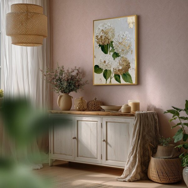 Tlačený obraz s rámom 60x90 cm Hydrangea – Styler