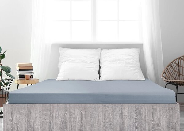 Jersey plachta z mako bavlny LUXORA 180x200 cm svetlosivá