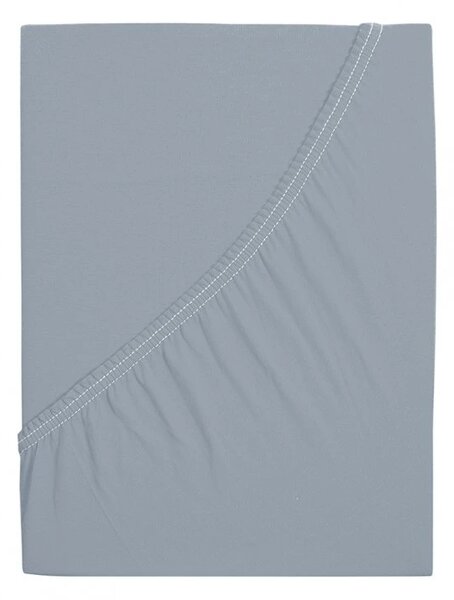 Jersey plachta z mako bavlny LUXORA 180x200 cm svetlosivá