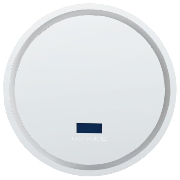 Kúpeľňové nástenné LED zrkadlo strieborné okrúhle 60 x 60 cm s Bluetooth reproduktorom