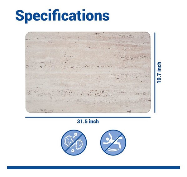 Svetlohnedá kúpeľňová predložka z kremeliny 50x80 cm Puna – Wenko