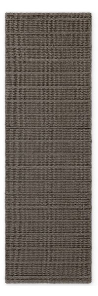 Tmavosivý/tmavohnedý ručne tkaný vlnený behúň 80x250 cm Camden Parker – Ted Baker