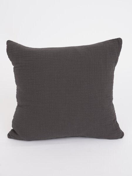 Mušelínová obliečka na vankúš 40 x 40 cm - Alexia Duo cappuccino/tmavo šedá