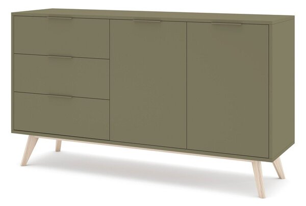 Zelená matná komoda 140x81x40 cm Campus – Marckeric