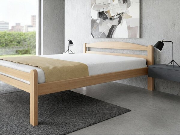 Dvojlôžková posteľ z bukového dreva s roštom 180x200 cm v prírodnej farbe Bellariva – B.E.S