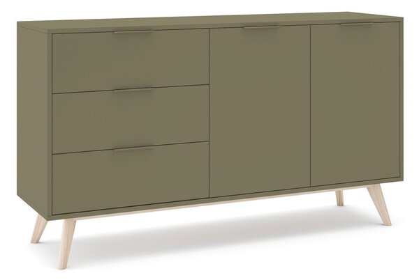 Zelená matná komoda 140x81x40 cm Campus – Marckeric