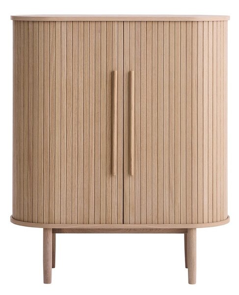 Skrinka v dekore duba s posuvnými dverami v svetlo prírodnej farbe 100x118x40 cm Meta – Unique Furniture