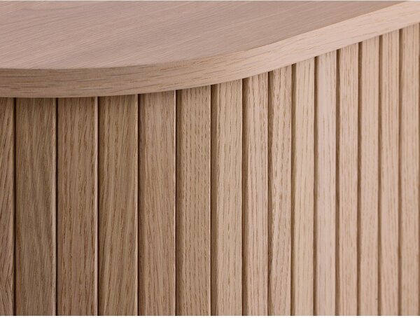 Skrinka v dekore duba s posuvnými dverami v svetlo prírodnej farbe 100x118x40 cm Meta – Unique Furniture