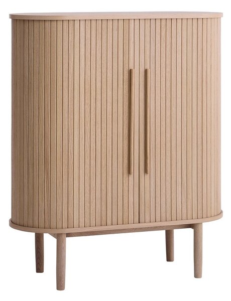 Skrinka v dekore duba s posuvnými dverami v svetlo prírodnej farbe 100x118x40 cm Meta – Unique Furniture