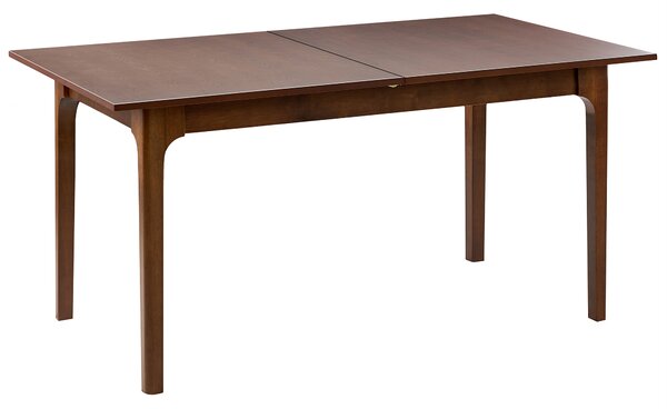 Rozkladací jedálenský stôl tmavý jaseň MDF 160/200 x 90 cm dyhovaná vrchná doska moderný dizajn kuchynský stôl