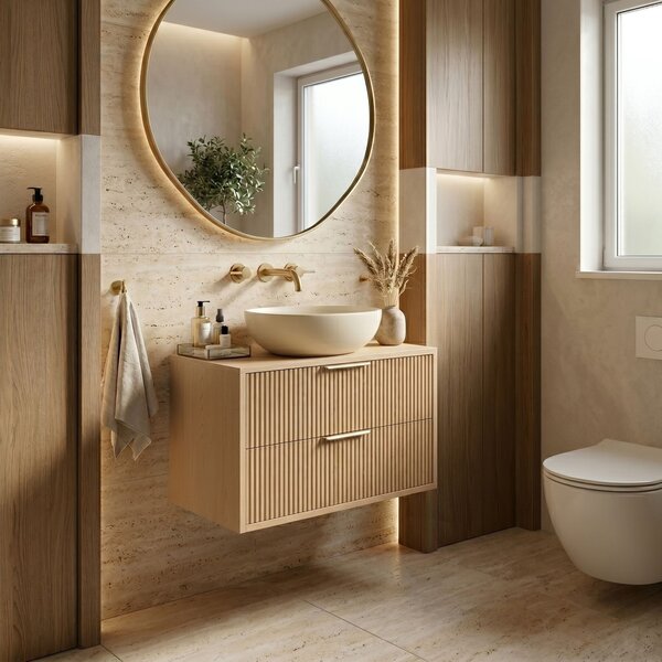 Kúpeľňová skrinka pod umývadlo Rea Mono 60cm Beige