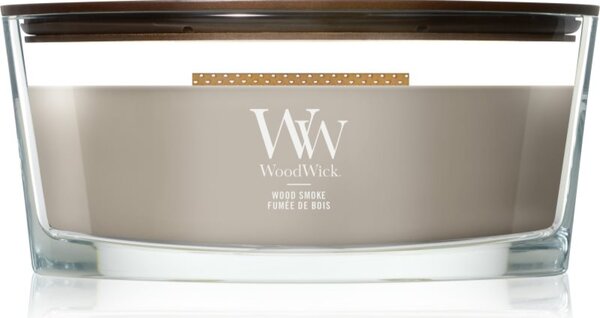 Woodwick Wood Smoke vonná sviečka s dreveným knotom 453.6 g