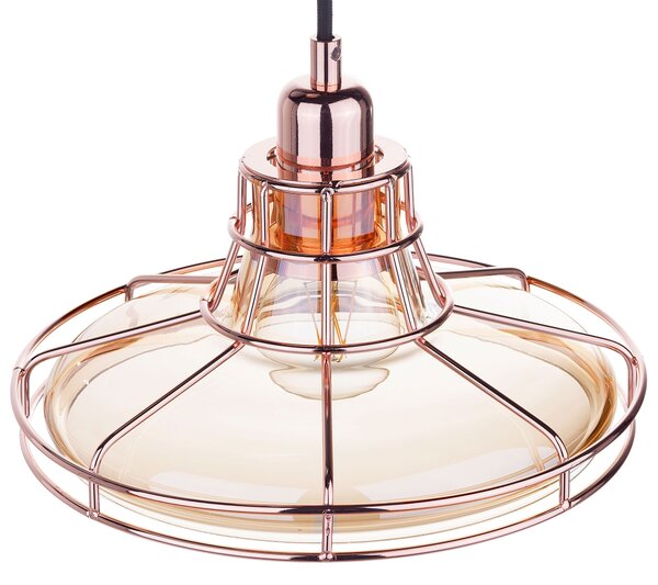 Závesná lampa medené sklenené tienidlo starožitná lampa vo vintage štýle stropné svetlo