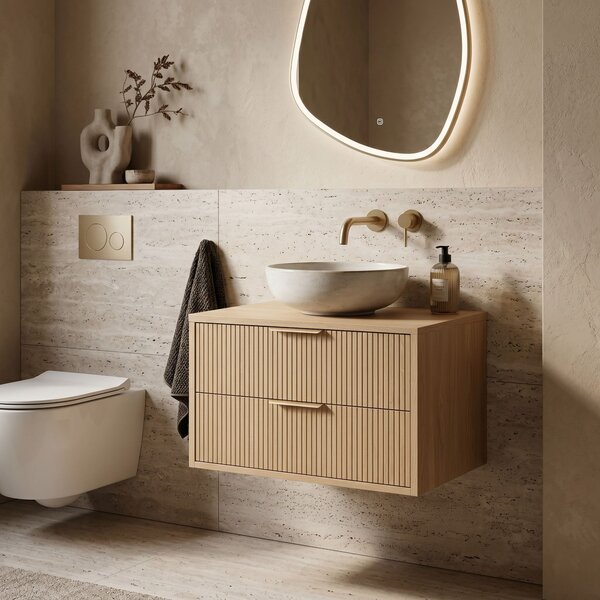 Kúpeľňová skrinka pod umývadlo Rea Mono 80cm Beige