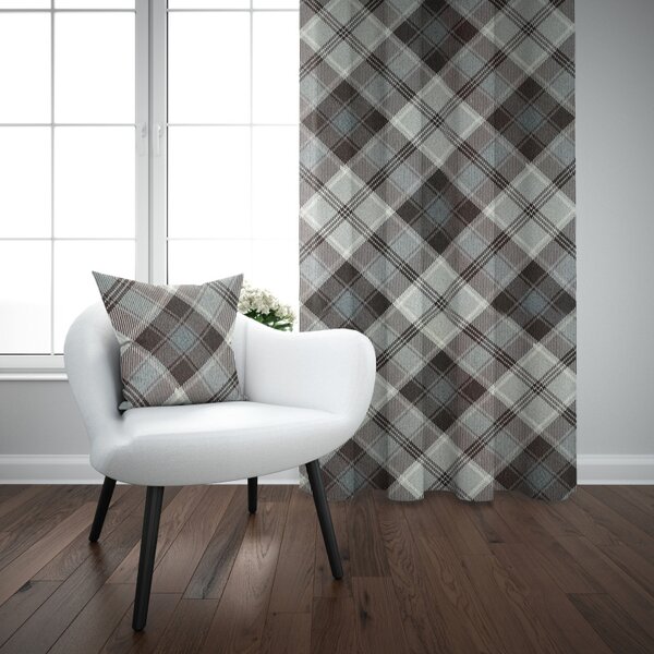 Ervi Gobelínový zatemňovací termo záves - Tradičný šedý tartan