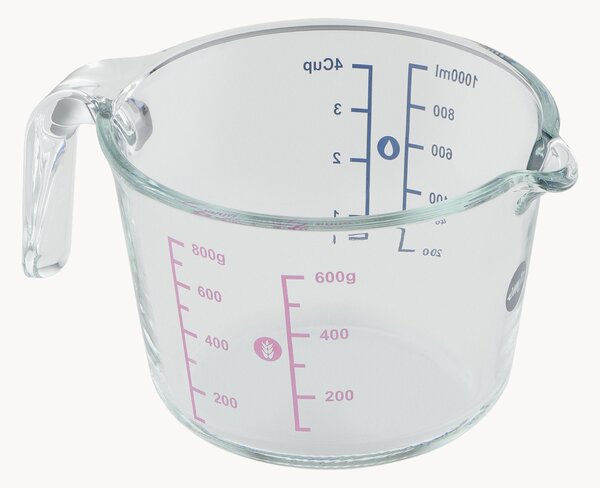 Sklenená odmerka Prep & Bake, 1 l