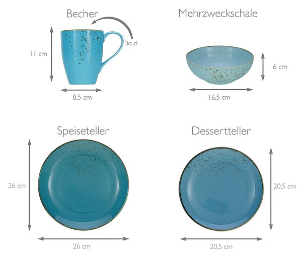 KOMBINOVANÝ SERVIS 16-dielne Creatable - Online Only bytové doplnky, Online Only