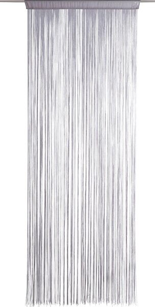 NITKOVÝ ZÁVES, strieborná, 90/245 cm Boxxx - Záclony & závesy