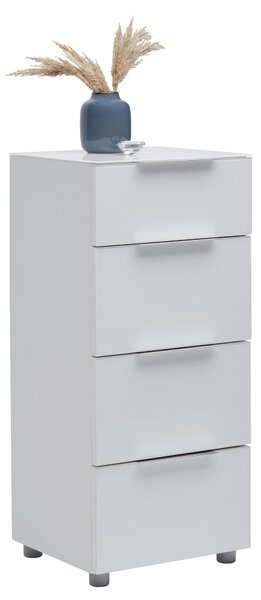 KOMODA, biela s vysokým leskom, 45,3/99,3/40 cm Voleo - Komody