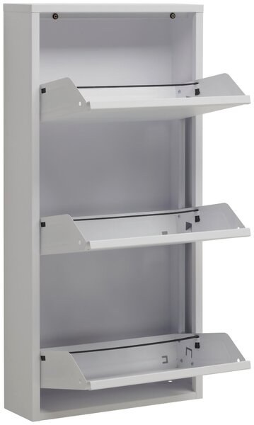 VÝKLOPNÁ SKRINKA NA TOPÁNKY, biela, 50/103,5/15 cm Carryhome - Skrine, regály & police na topánky