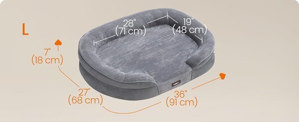 SONGMICS Pelech pre psov Trino 91 cm sivý