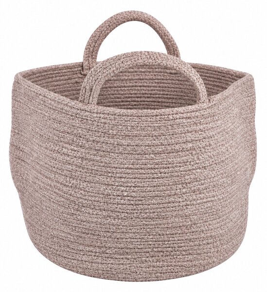 Úložný kôš s úchytmi COTTON HAVEN 35x35 cm - viac farieb Farba: Růžovohnědá