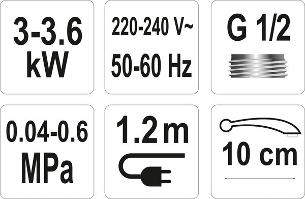 FALA Drezová batéria s elektrickým ohrievačom vody (10 cm)