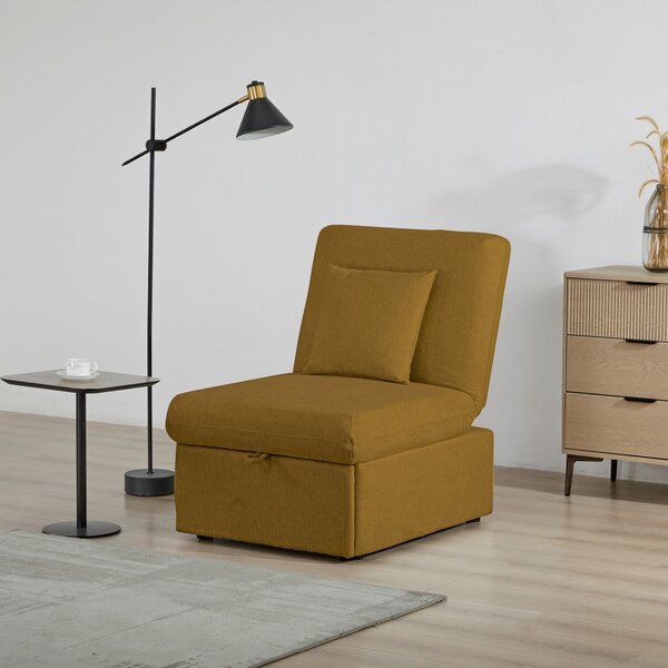 ROZKLADACIE KRESLO, textil, horčicovožltá Livetastic - Postele, Online Only