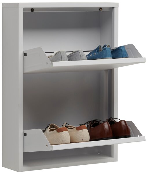 VÝKLOPNÁ SKRINKA NA TOPÁNKY, biela, 50/70,5/15 cm Carryhome - Online Only drobný nábytok, Online Only