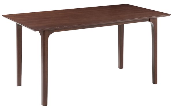 Jedálenský stôl tmavý jaseň MDF 160 x 90 cm jaseňová dýhovaná vrchná doska moderný dizajn kuchynský stôl