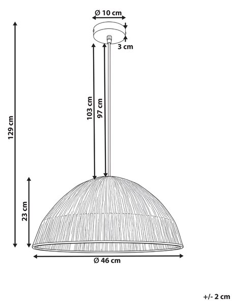 Závesná lampa prírodná slamená pletené tienidlo v tvare kupoly boho japandi štýl obývacia izba jedáleň