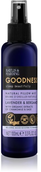 Baylis & Harding Goodness Sleep Beautifully sprej na vankúš pre pokojný spánok Lavender & Bergamot 100 ml