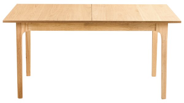Rozkladací jedálenský stôl svetlý jaseň MDF 160/200 x 90 cm dyhovaná vrchná doska moderný dizajn kuchynský stôl