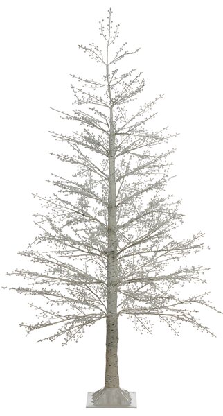 Umelý LED vianočný stromček biely PVC 180 cm s osvetlením moderný škandinávsky štýl interiér exteriér