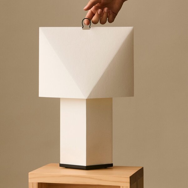 Stolové Lampa HAY, Aplat, Biela, Obývacia izba, Papier / Kartón, Moderný