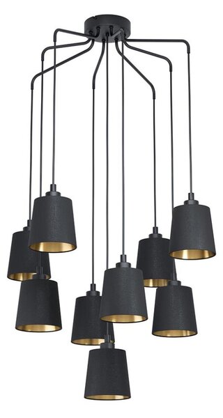 Eglo 39739 - Luster na lanku BERNABETTA 9xE27/40W/230V čierna