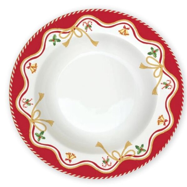 FEDORA Home Vianočné hlboké taniere Christmas Tale, set 6 ks, priemer 21,5 cm