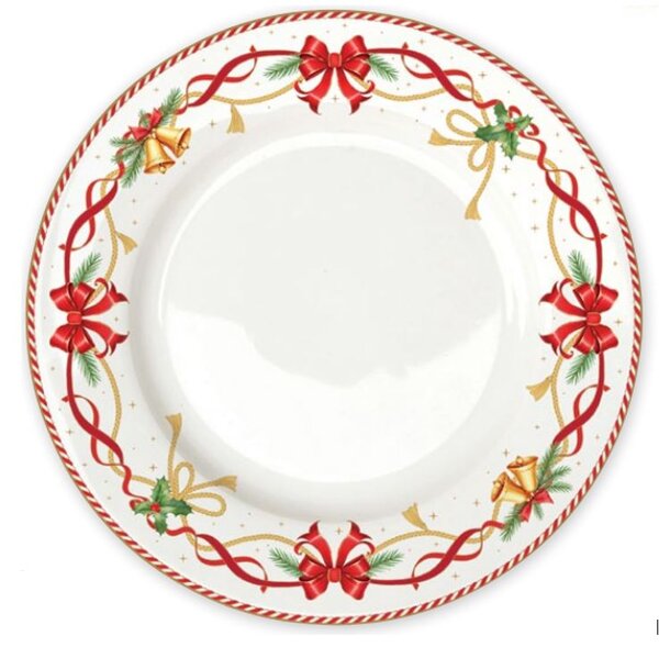 FEDORA Home Vianočné plytké taniere Christmas Tale, set 6 ks, priemer 26,5 cm