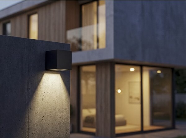 Kanlux 28996-LED Solárne nástenné svietidlo REKA LED/3W/230V 3000/4000/6500K IP65 čierna