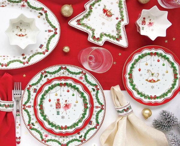 FEDORA Home Vianočný servírovací podnos oválny Magie de Noel