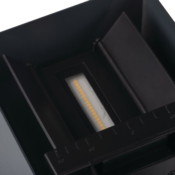 Kanlux 28997-LED Solárne nástenné svietidlo REKA LED/6W/230V 3000/4000/6500K IP65 čierna