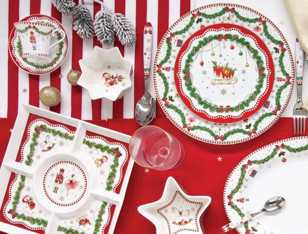 FEDORA Home Vianočný servírovací podnos oválny Magie de Noel