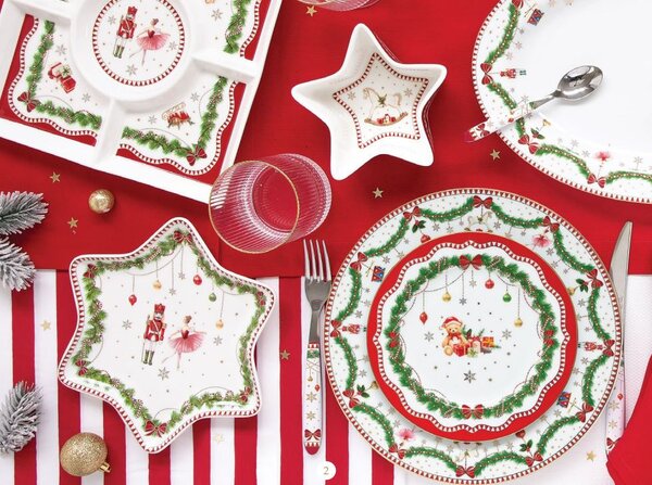 FEDORA Home Vianočný servírovací podnos oválny Magie de Noel