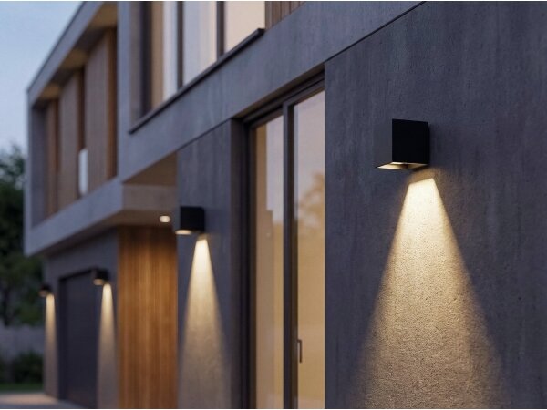 Kanlux 28997-LED Solárne nástenné svietidlo REKA LED/6W/230V 3000/4000/6500K IP65 čierna