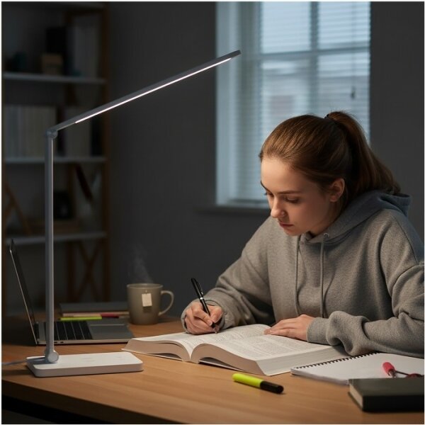 LED stmievateľná stolová lampa s bezdrôtovým nabíjaním NOBLITE Q LED/7W/230V 3000/4000/6500K biela