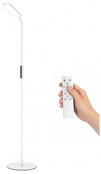 Stmievateľná LED stojacia lampa TEILO LED/10W/230V 3000/4000/6500K biela + diaľkový ovládač